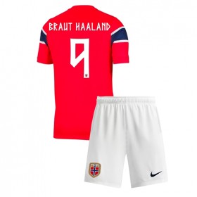 Dječji Nogometni Dres Norveška Erling Haaland #9 Domaci SP 2026 Kratak Rukav (+ Kratke hlače)